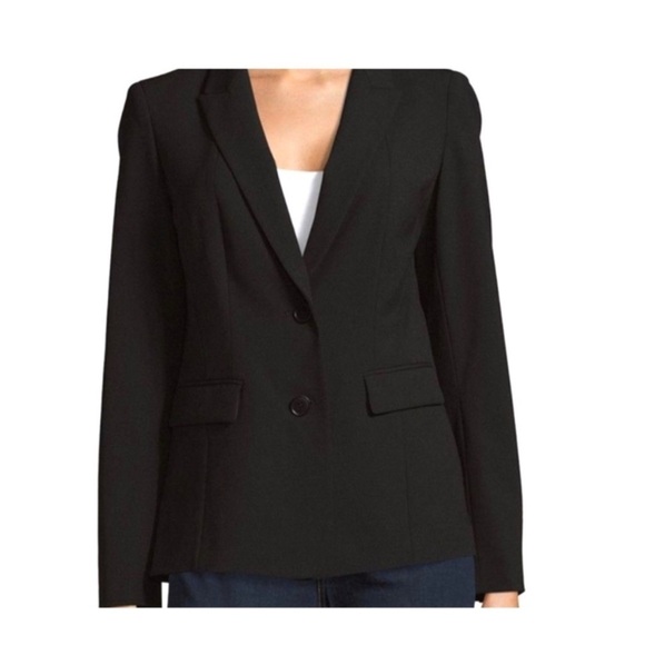 LAFAYETTE 148 New York Virgin Wool Blend Stretch Single Blazer in Black Size 10 - Picture 8 of 8